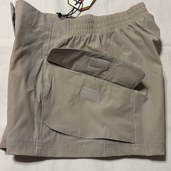 Avalanche Size Small High waisted outdoor athletic shorts tan - Picture 3 of 11